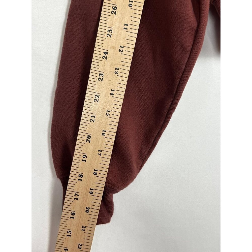 TNA Aritzia Womens Sweatfleece Cozy Fleece Perfect Fit Half-Zip Burgundy XS - Picture 7 of 11